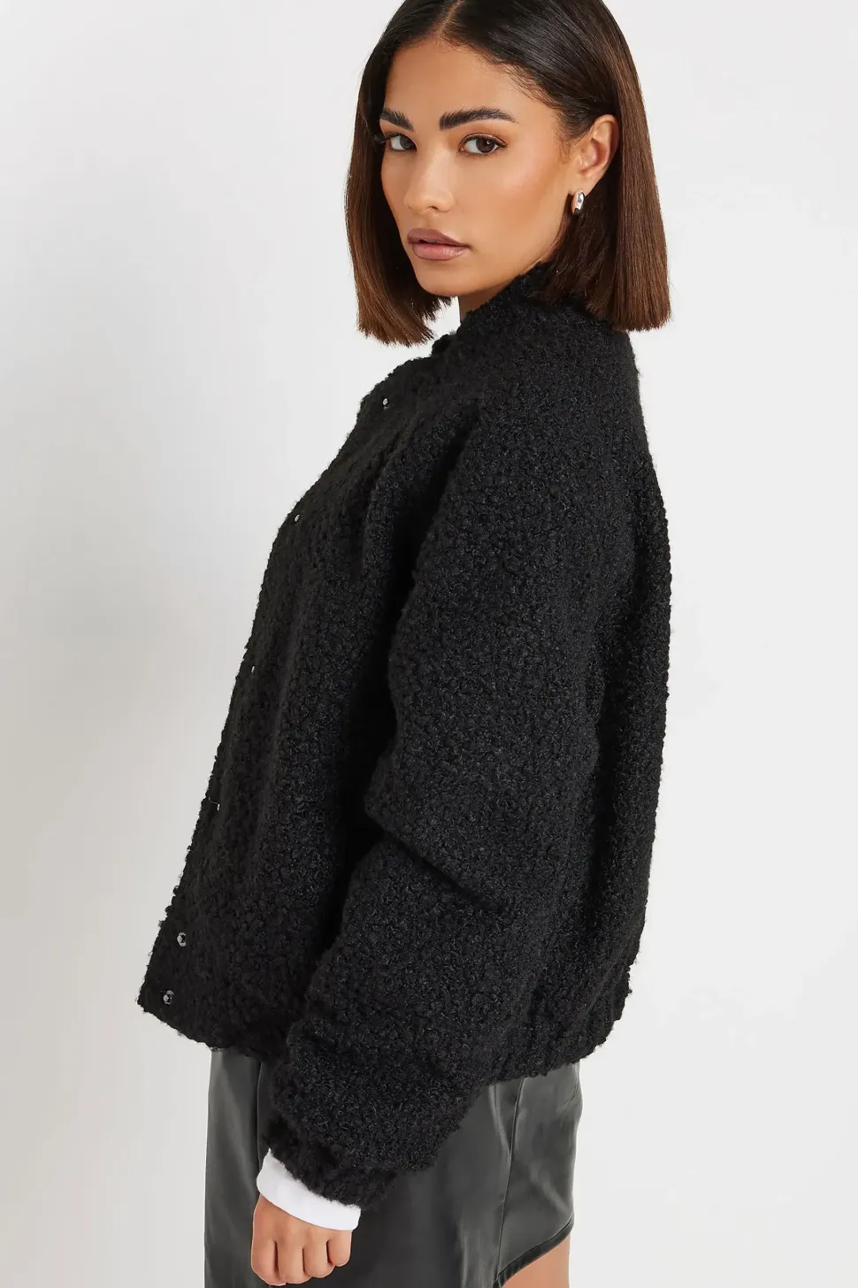 Petite Boucle Bomber Jacket