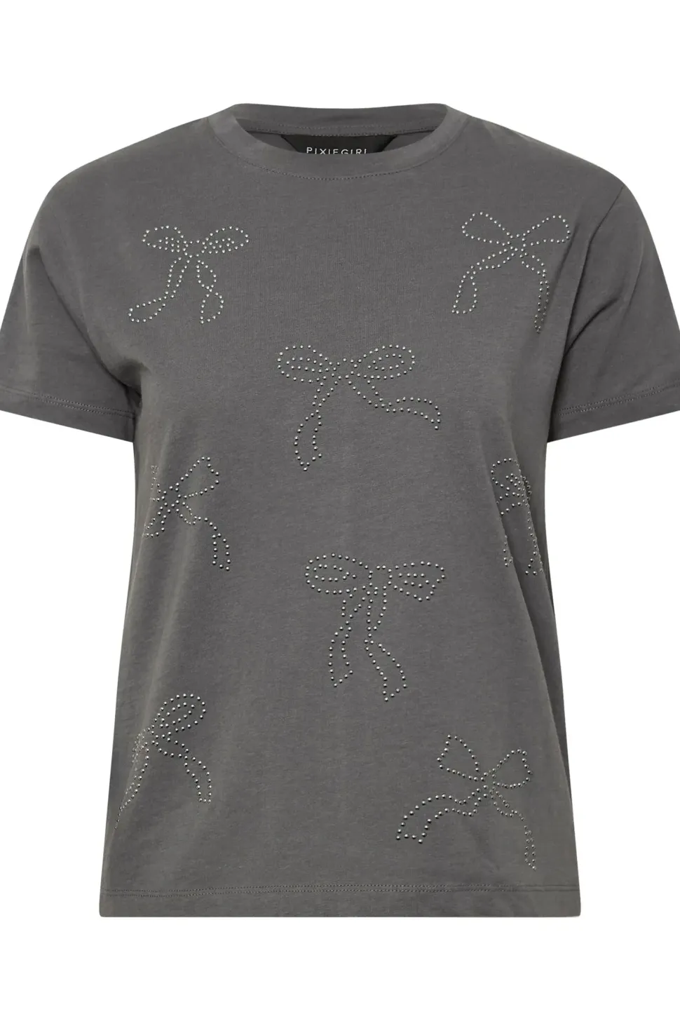 Petite Bow Studded T-Shirt