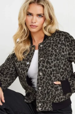 Petite Brushed Bomber Jacket