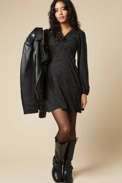 Petite Brushed Soft Touch Ruched Front Mini Dress