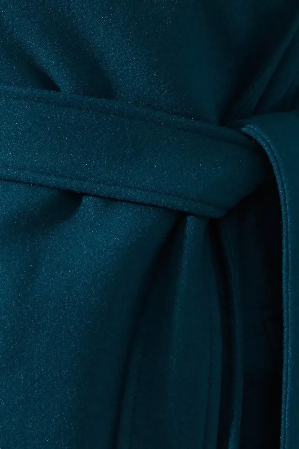 Petite Button Detail Belted Wrap Coat