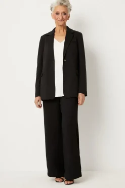 Petite Button Ponte Blazer