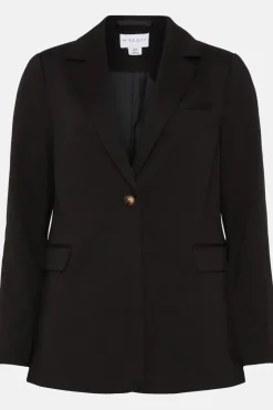 Petite Button Ponte Blazer