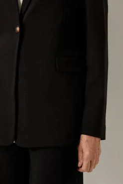 Petite Button Ponte Blazer