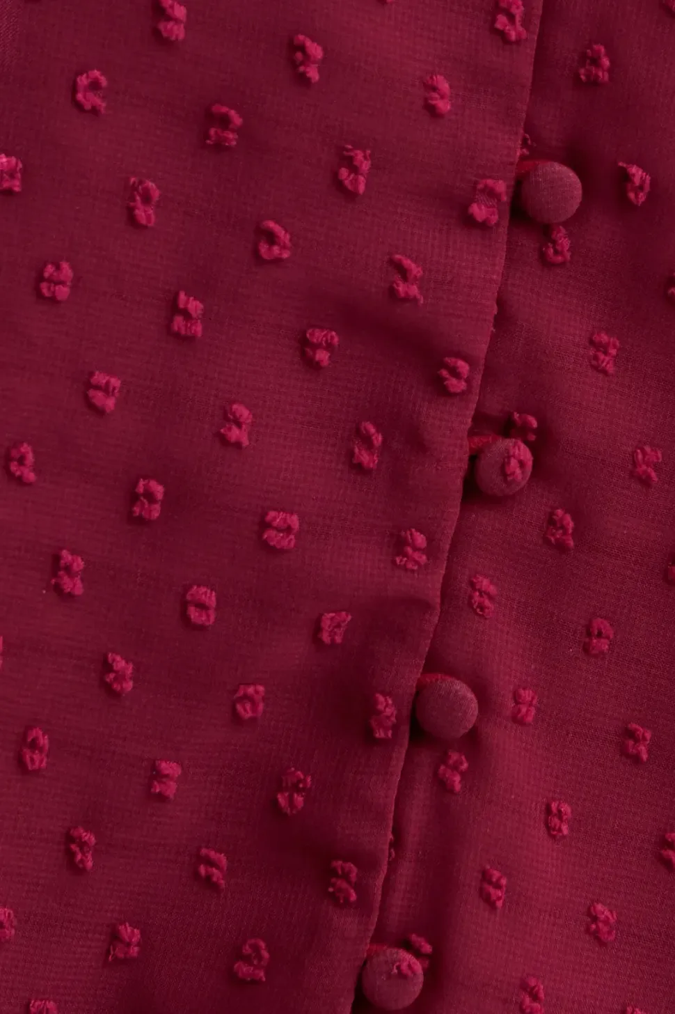 Petite Button Through Dobby Blouse