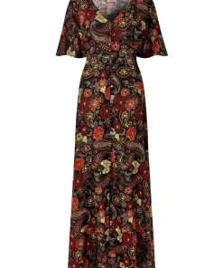 Petite Button-Through Floral Maxi Dress
