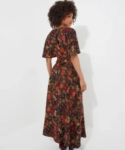 Petite Button-Through Floral Maxi Dress