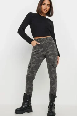 Petite Camo Cargo Skinny Jeans