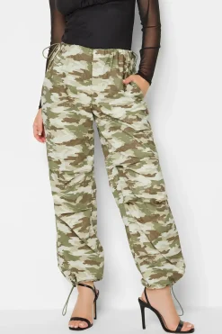 Petite Camo Parachute Trousers