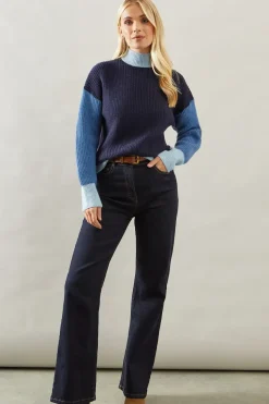 Petite Colourblock Stitch Jumper