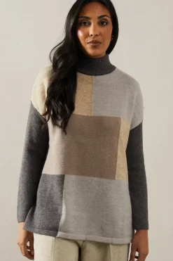 Petite Colourblock Stitch Jumper