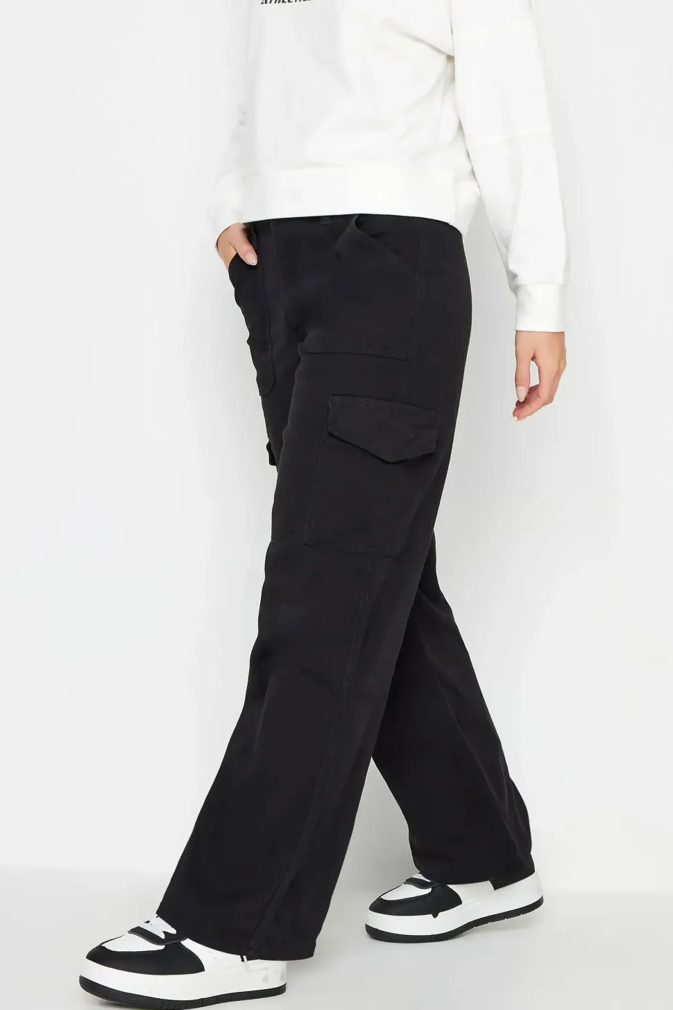 Petite Cotton Utility Trousers