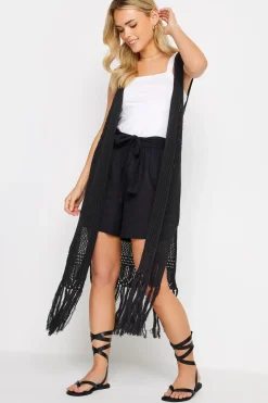Petite Crochet Longline Waistcoat