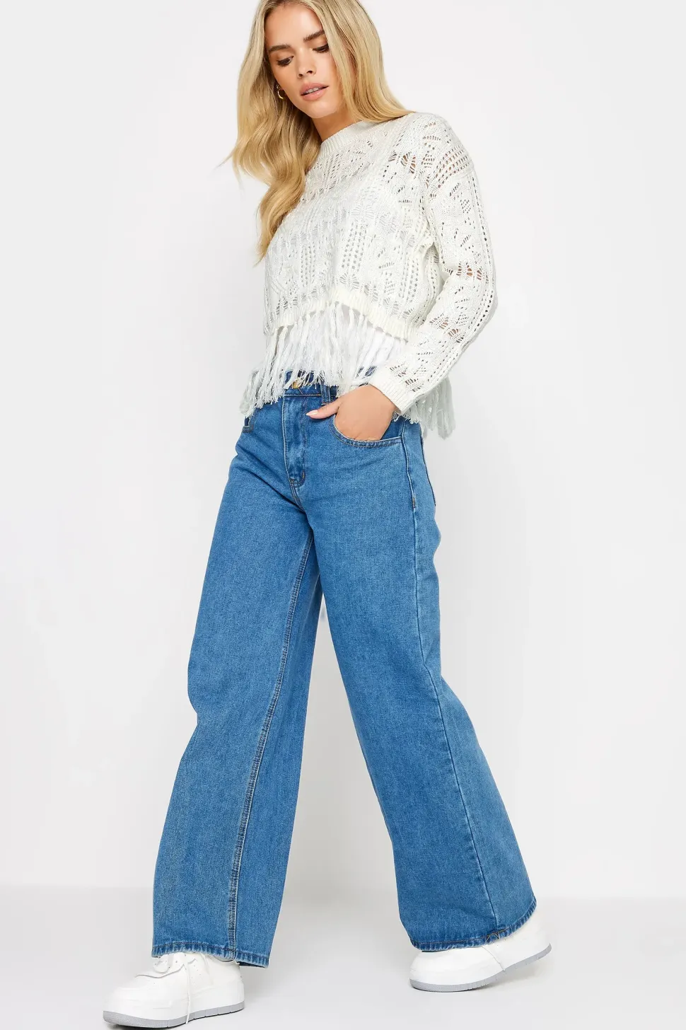 Petite Crochet Tassle Jumper