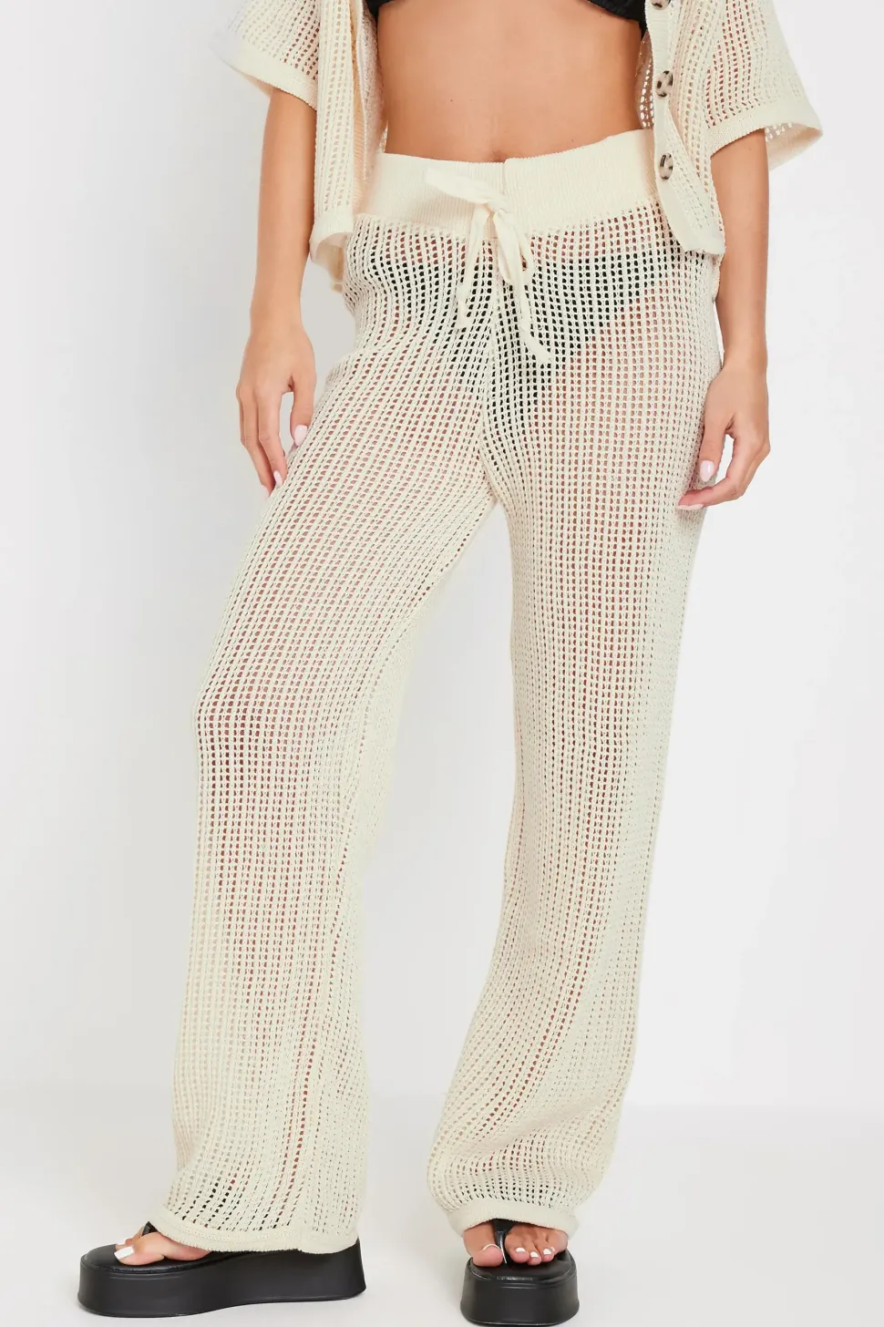 Petite Crochet Trousers