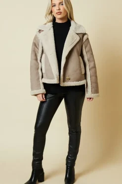 Petite Cropped Aviator Jacket