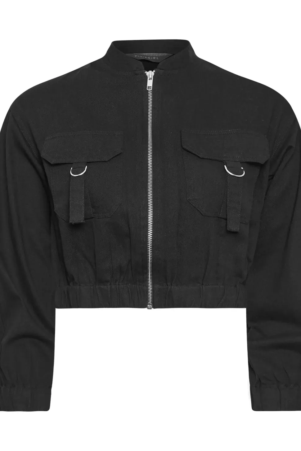 Petite Cropped Bomber Jacket