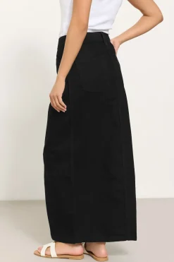 Petite Denim Maxi Skirt