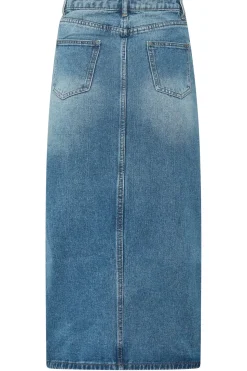 Petite Denim Midi Skirt