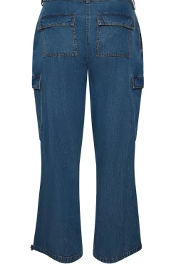 Petite Denim Parachute Trousers