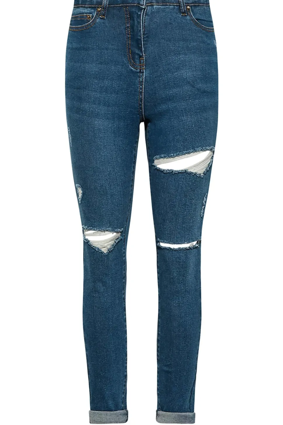 Petite Distressed Skinny Jeans