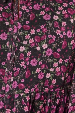 Petite Ditsy Tie Neck Chiffon Blouse