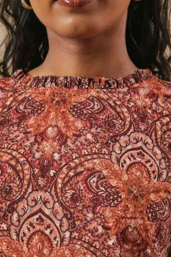 Petite Dobby Chiffon Ruffle Detail Mini Dress