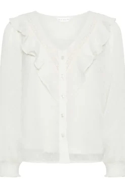Petite Dobby Crochet Blouse