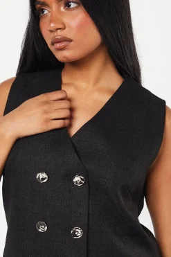 Petite Double Breasted Boucle Shift Dress
