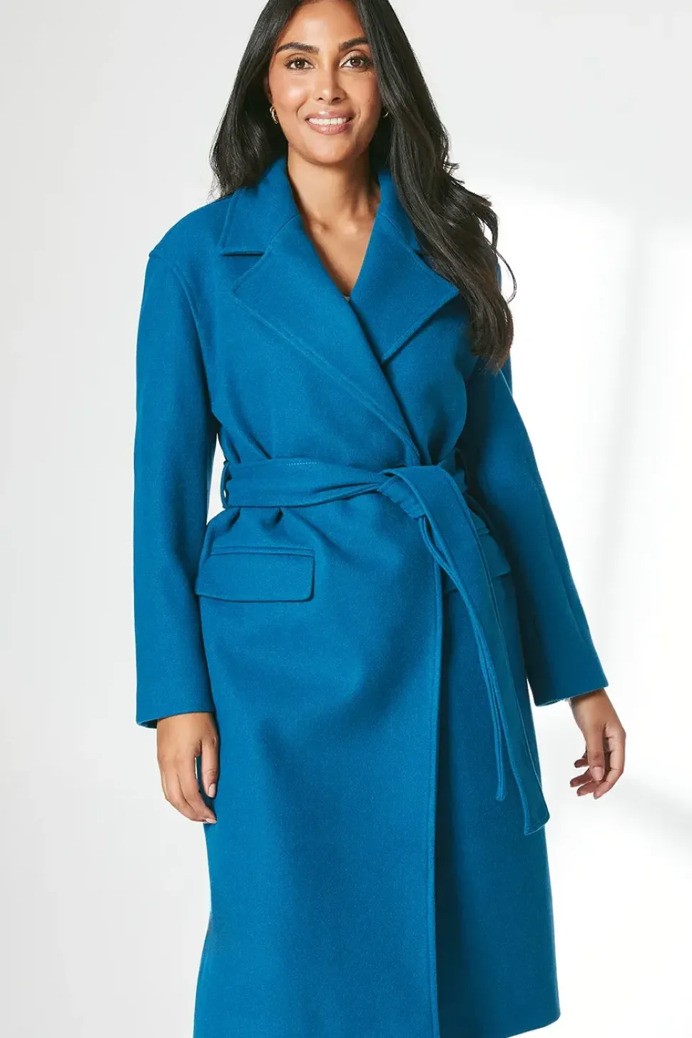 Petite Double Breasted Maxi Coat