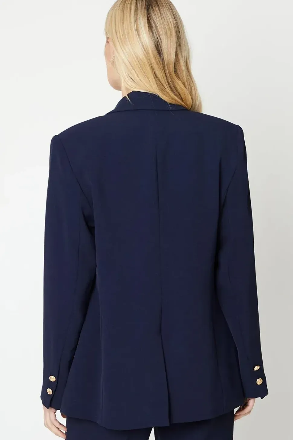 Petite Double Breasted Military Blazer