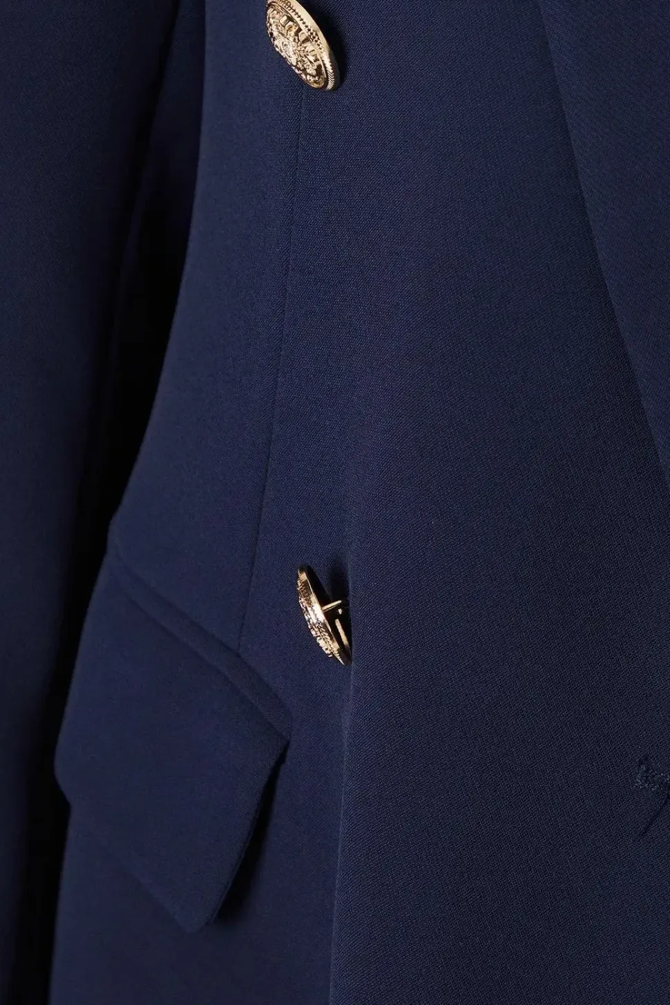 Petite Double Breasted Military Blazer