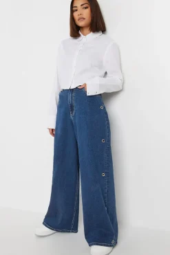 Petite Eyelet Detail Jeans
