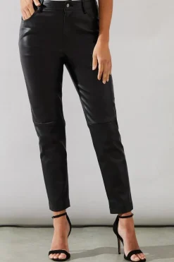 Petite Faux Leather Jeans