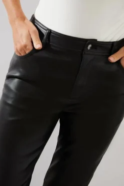 Petite Faux Leather Jeans
