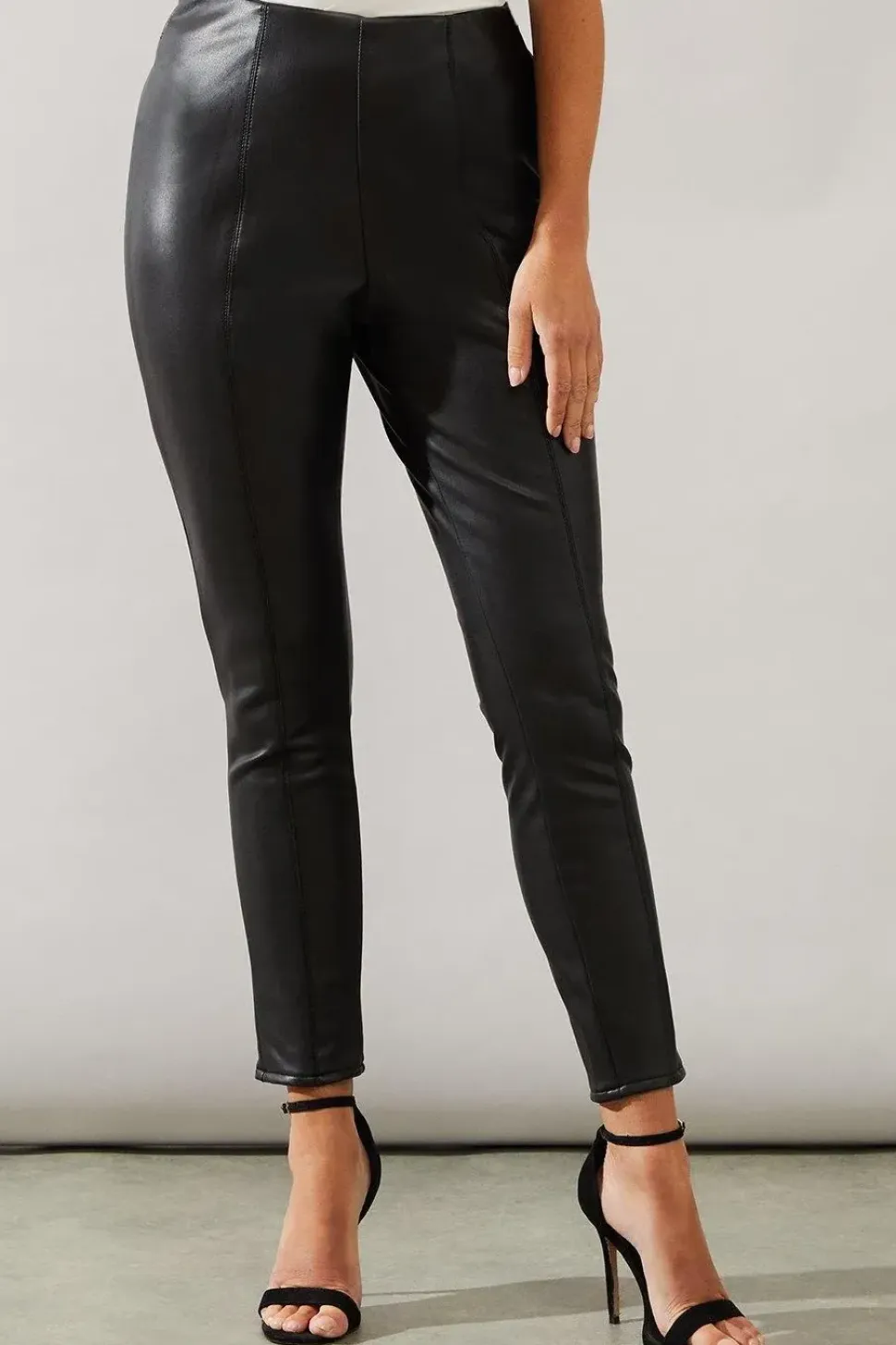 Petite Faux Leather Leggings