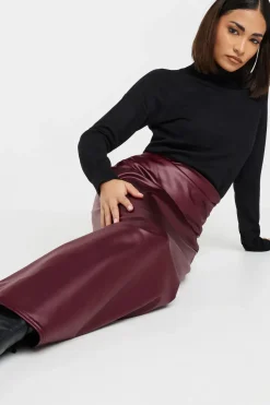 Petite Faux Leather Skirt