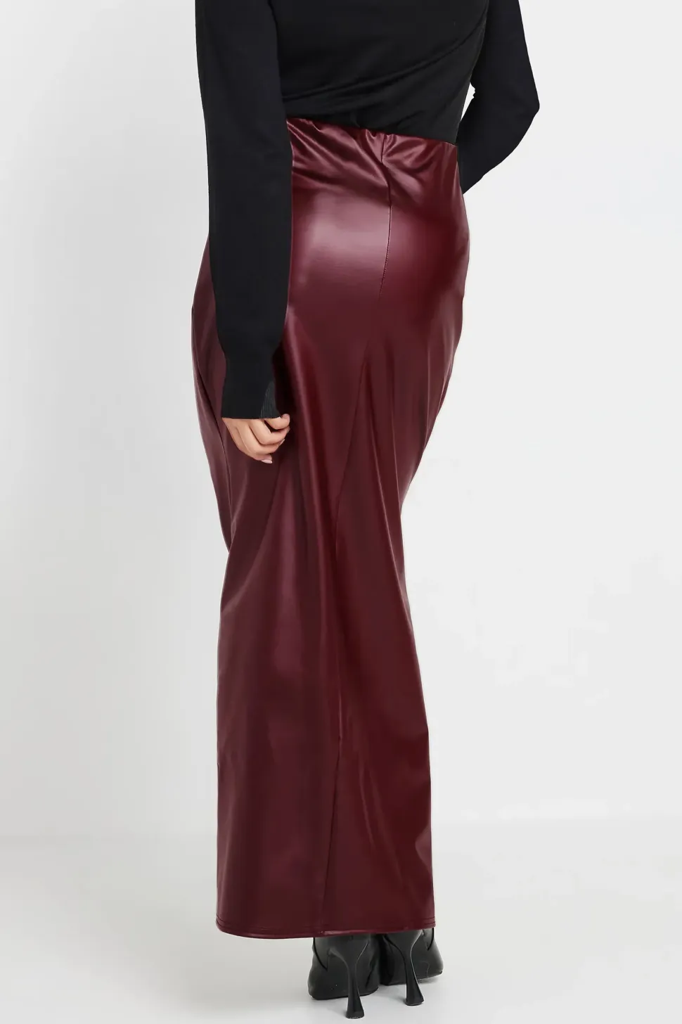Petite Faux Leather Skirt
