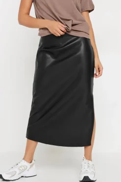 Petite Faux Leather Skirt