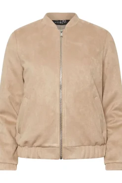 Petite Faux Suede Bomber Jacket
