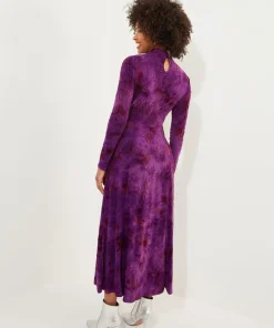 Petite Flocked Print Maxi Dress
