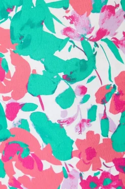 Petite Floral Bardot Strappy Tea Top