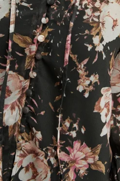 Petite Floral Button Through Blouse