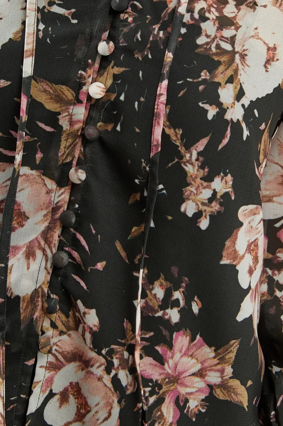 Petite Floral Button Through Blouse