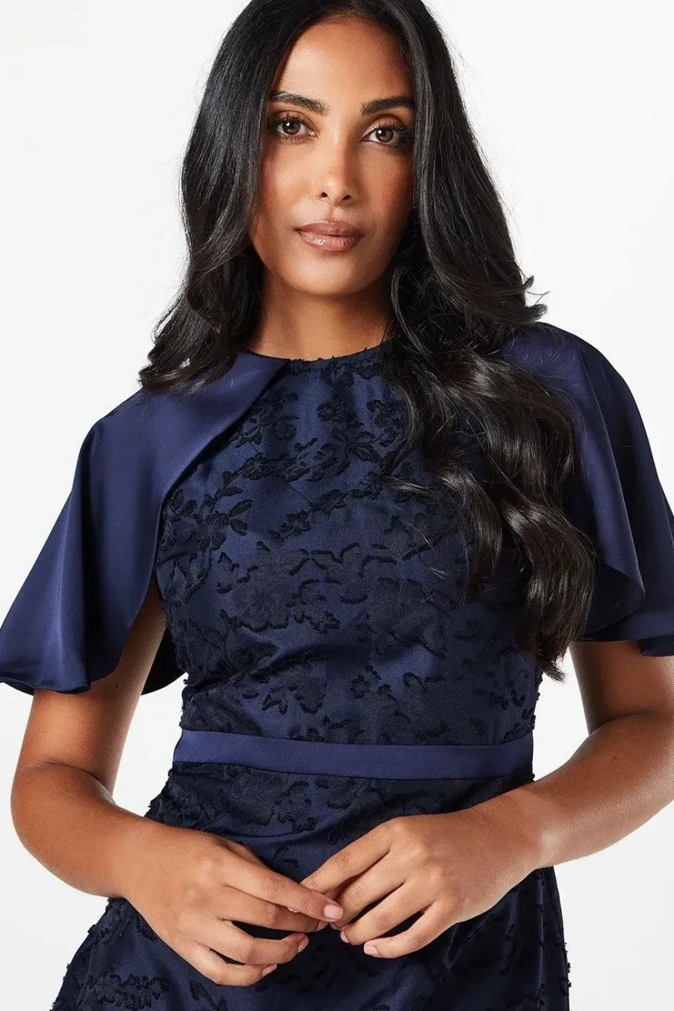 Petite Floral Cap Sleeve Pencil Dress