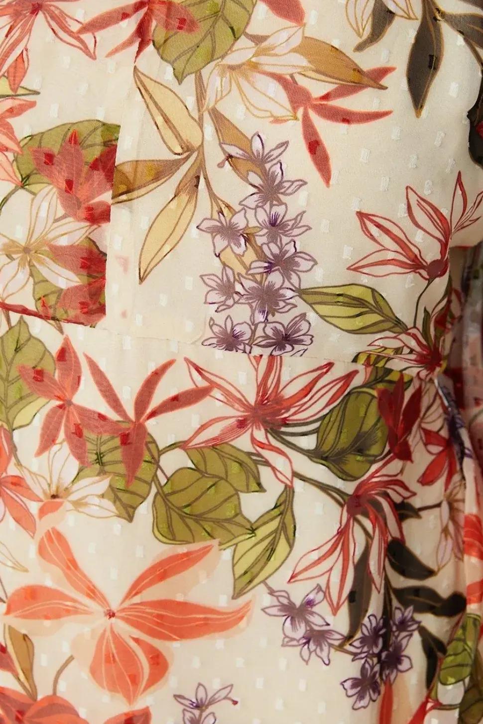 Petite Floral Dobby Split Front Shift Dress