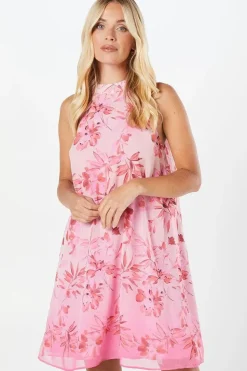 Petite Floral Halterneck Shift Dress