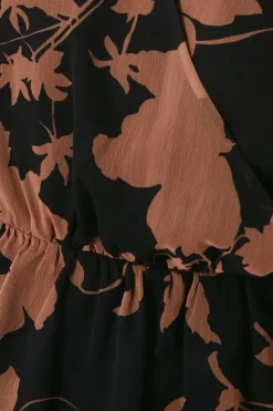 Petite Floral Mock Wrap Top
