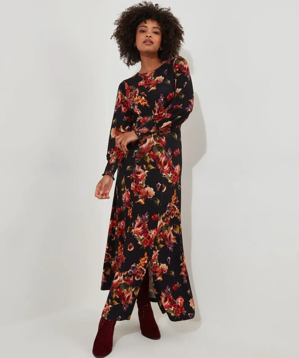 Petite Floral Split Hem Maxi Dress