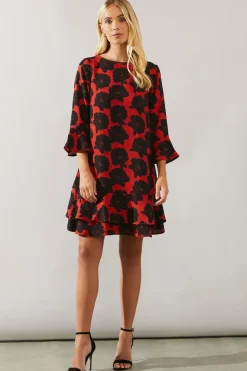 Petite Floral Tiered Shift Dress